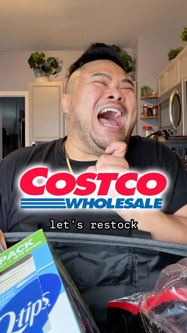 I present groceries from a realistic Costco restock.